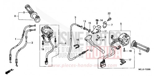 CABLE/SWITCH (CBR900RRY,1/RE1) CBR900RR1 de 2001